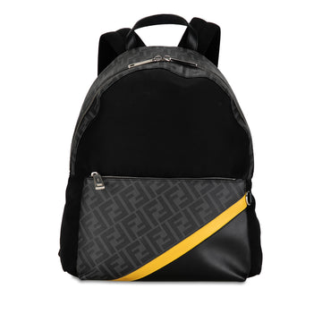 FENDI Zucca Coated Canvas and Nylon Diagonal Backpack