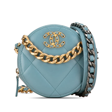 CHANEL Lambskin 19 Round Clutch with Chain Satchel