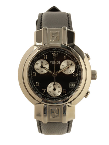 FENDI Orologi Chronograph Watch Silver/Black