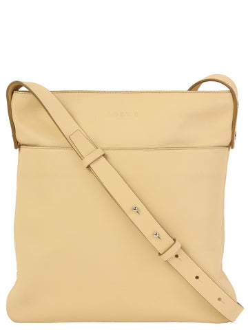 LOEWE Logo Embossed Shoulder Bag Cream