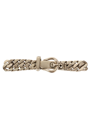 HERMES Boucle Sellier Bracelet Silver