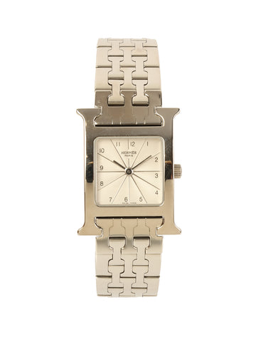 HERMES H Watch Silver/White