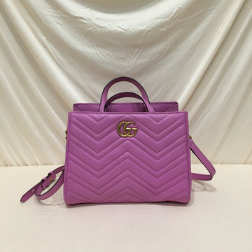 Gucci Purple Pink Calfskin Marmont 2Way Tote Bag  Sku# 73846