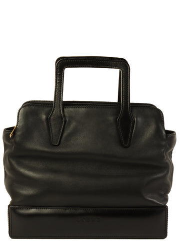 LOEWE Logo Embossed Top Handle Bag Black