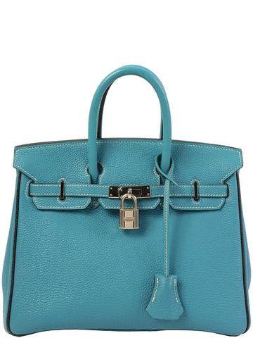 HERMES 2006 Made Birkin 25Cm Blue Jean