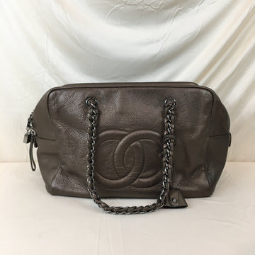 Chanel Bronze CC Leather Chain Shoulder Bag Sku# 69487L