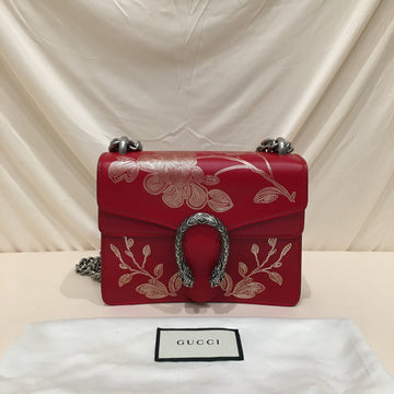 Gucci Red Calfskin Chinese New Year Dionysus Chain Bag Sku# 73855