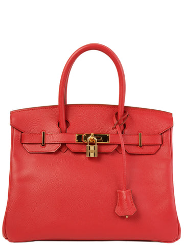 HERMES 2000 Made Birkin 30Cm Rouge Vif