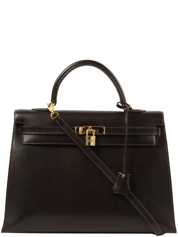 HERMES 2003 Made Kelly Bag 35Cm Ebene