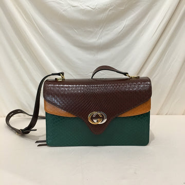 Gucci Tricolor Python Interlock Shoulder Bag Sku# 73871