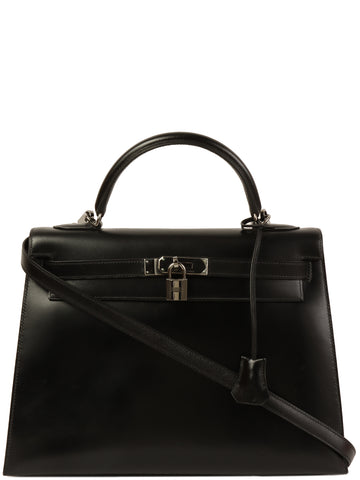 HERMES 2004 Made Kelly Bag 32Cm Black