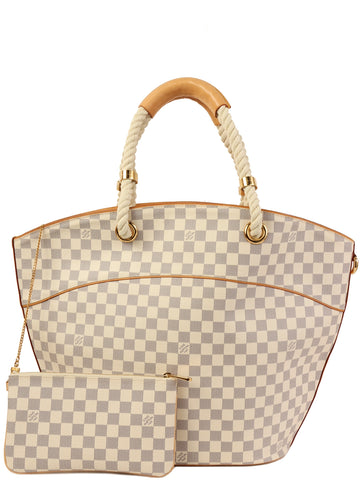 LOUIS VUITTON 2006 Made Damier Azur Pomburon Gm White