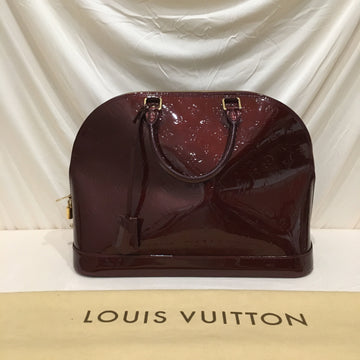 Louis Vuitton Burgundy Vernis Alma GM Satchel Sku# 73922