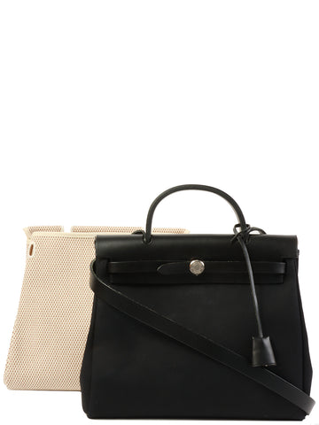 HERMES 2004 Made Herbag Pm Black/Natural