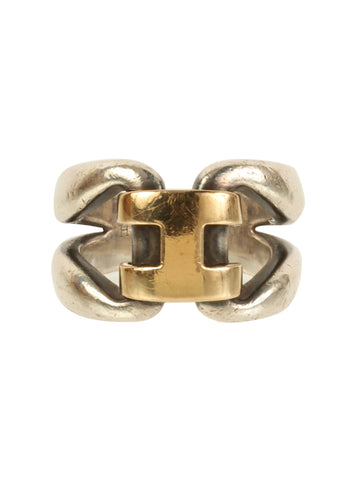 HERMES History Ring Silver/Gold