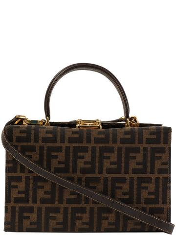 FENDI Ff Pattern 2Way Bag Brown