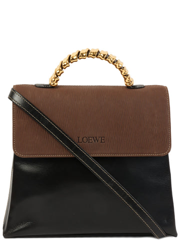 LOEWE Velázquez 2Way Bag Black/Mocha Brown