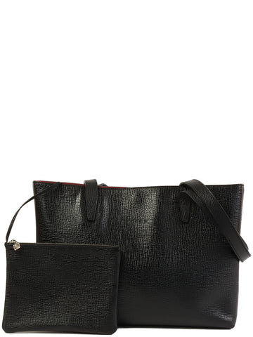 LOEWE Logo Embossed Tote Bag Black