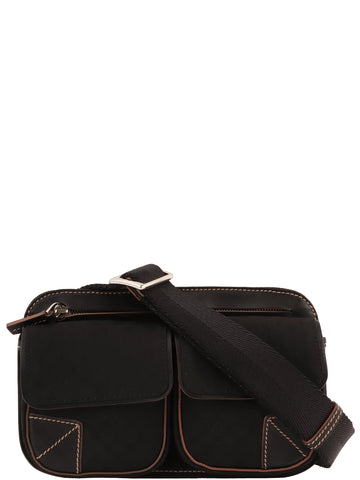 CELINE Canvas Macadam Pattern Sling Bag Black