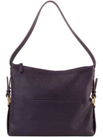 LOEWE Logo Embossed Shoulder Bag Purple