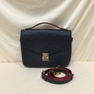 Louis Vuitton Navy Monogram Empreinte Leather Metis Pochette Crossbody Bag Sku# 74165