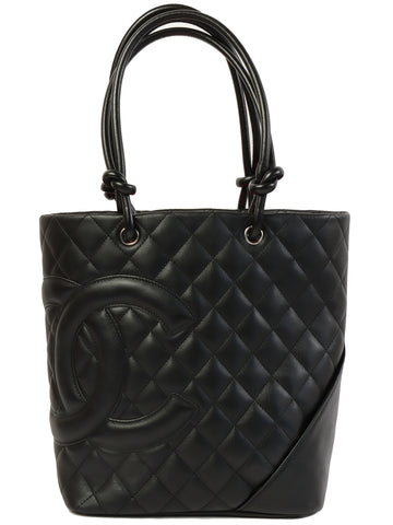 CHANEL Around 2004 Made Cambon Tote Bag Black