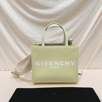 Givenchy Yellow Canvas Mini G-Tote 2-Ways Bag Sku# 74177