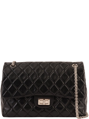 CHANEL Around 2008 Made 2.55 Chain Shoulder Bag Black