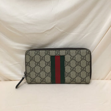 Gucci GG Supreme Sherry Zip Around Long Wallet Sku# 74560