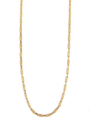 CELINE Macadam Plate Chain Necklace Gold