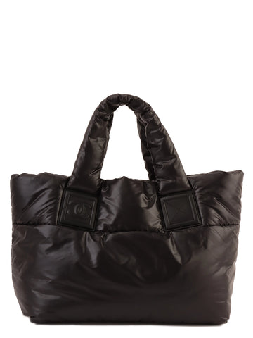 CHANEL Around 2009 Made Nyon Cc Cocoon Tote Bag Black