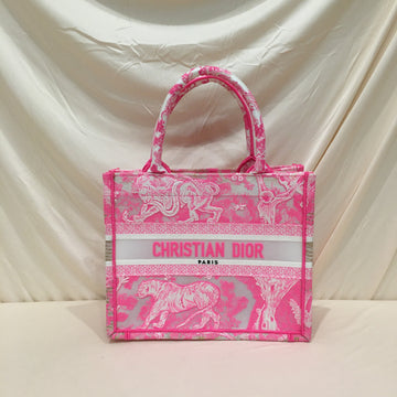 CHRISTIAN DIOR Dior Pink Canvas Small Book Tote Sku# 74422