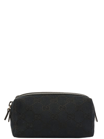 GUCCI Canvas Gg Pattern Pouch Black