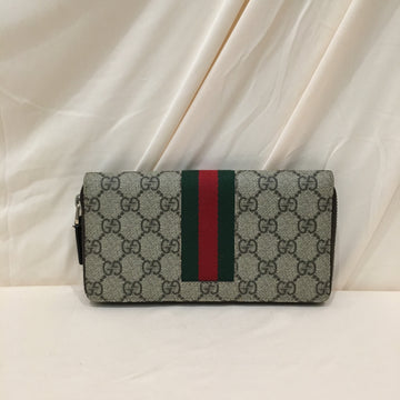 Gucci GG Supreme Zip Around Long Wallet Sku# 74707