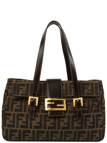 FENDI Ff Pattern Tote Bag Brown