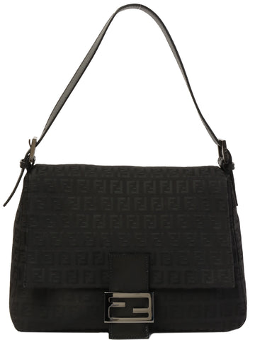 FENDI Ff Pattern Mamma Baguette Black