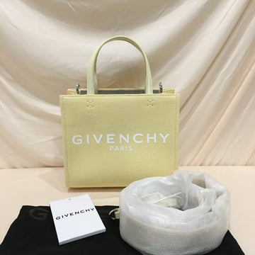 Givenchy Yellow Canvas Mini G-Tote 2-ways Bag Sku# 74178