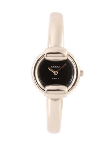 GUCCI Round Face Bangle Watch Silver