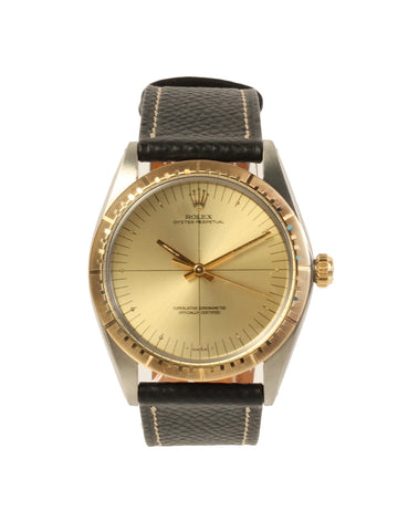 ROLEX Oyster Perpetual Gold/Silver/Black