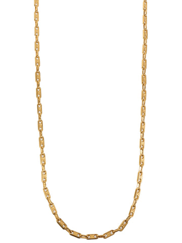 CELINE Macadam Plate Chain Long Necklace Gold