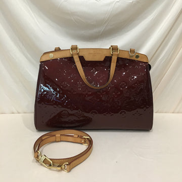 Louis Vuitton Burgundy Vernis Brea 2-ways Tote Bag Sku# 75892