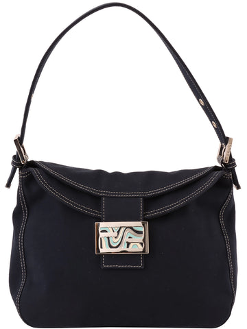 FENDI Canvas Mamma Baguette Navy