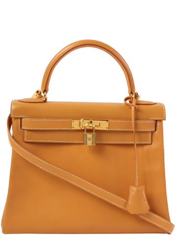 HERMES 2000 Made Kelly Bag 28Cm Natural