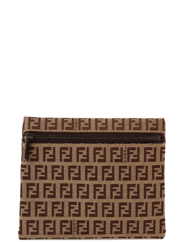 FENDI Ff Zucca Pattern Pouch Beige/Brown