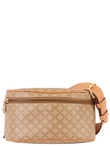 CELINE Macadam Pattern Waict Bag Beige