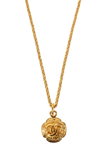 CHANEL 1995 Made Cc Mark Necklace Gold