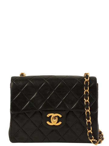 CHANEL Around 1997 Made Classic Flap Chain Bag Mini Black