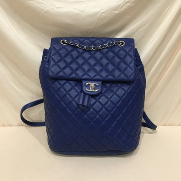 Chanel Blue Lambskin Large Urban Spirit Backpack Sku# 75920