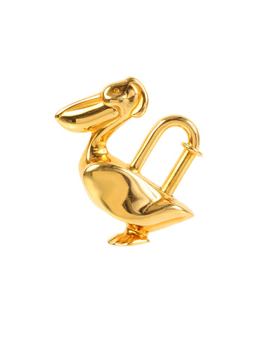 HERMES Pelican Motif Cadena Gold