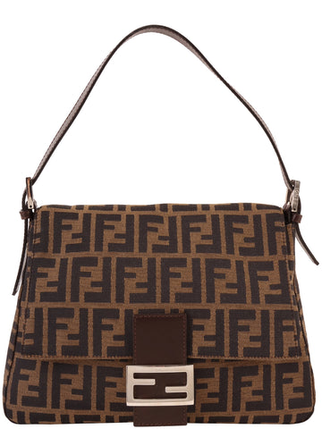 FENDI Ff Pattern Mamma Baguette Brown